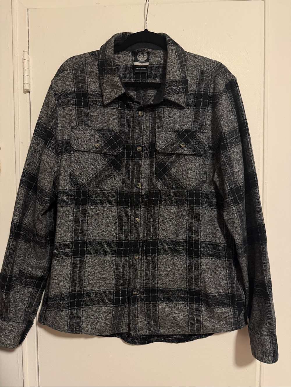 Colorado Clothing Gray & Black Plaid Lightweight Shirt Jacket-L